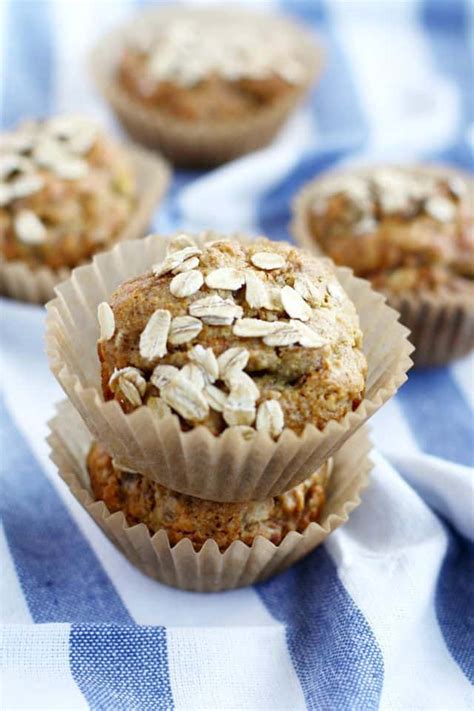 Banana Oatmeal Muffins Vegan And Gluten Free The Pretty Bee