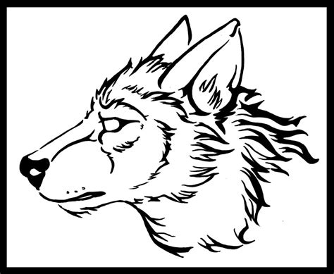 Wolf Head Line Drawing at GetDrawings | Free download