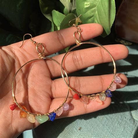 Gorgeous Crystal Hoop Earrings These Earrings Are Depop