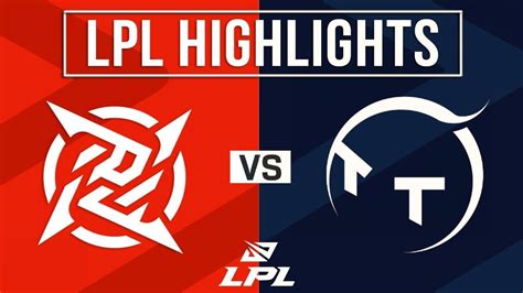 NIP Vs TT Highlights ALL GAMES LPL 2024 Spring Ninjas In Pyjamas Vs