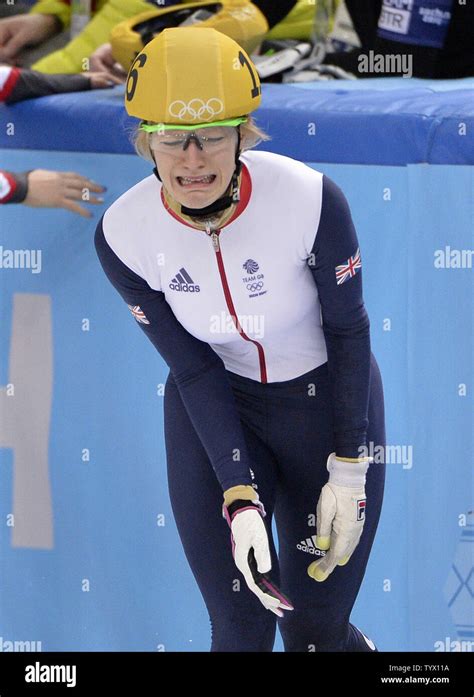 Great Britains Elise Christie Reacts After She Was Disqualified From