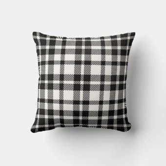 Black And White Gingham Pattern Throw Pillow Zazzle