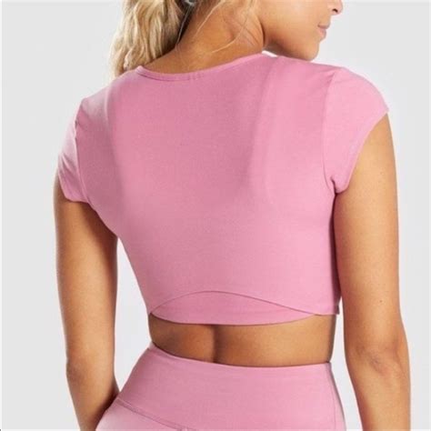 Gymshark Tops Gymshark Dreamy Cap Sleeve Crop Top Dusky Poshmark