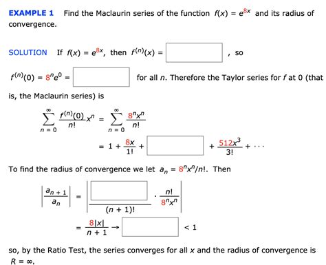 Solved EXAMPLE 1 Find The Maclaurin Series Of The Function Chegg