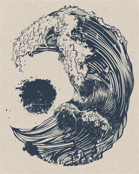 Japanese Waves Drawing at GetDrawings | Free download