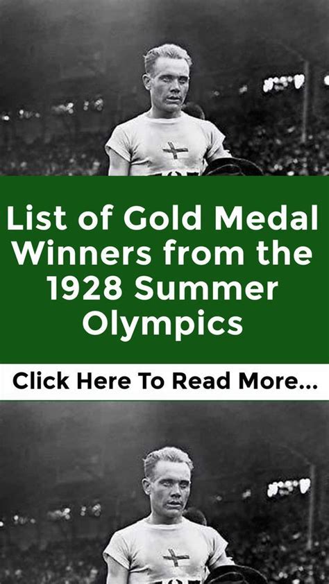 1928 Summer Olympics Gold Medal Winners in 2023 | Gold medal winners ...