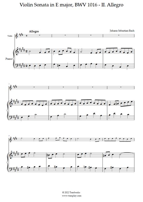 bwv  ii allegro