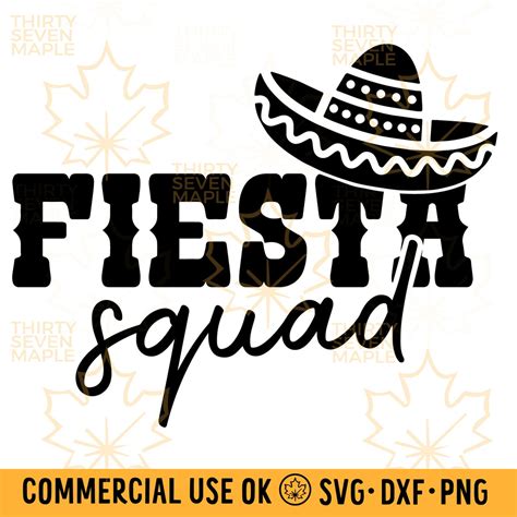 Fiesta Squad Bachelorette Party Svg Down To Fiesta Svg Etsy