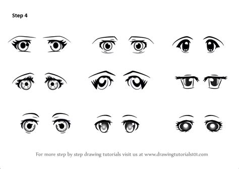 Learn How To Draw Anime Eyes Female Eyes Step By Step Drawing