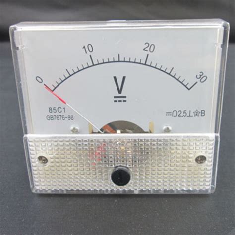 85c1 Dc 30v Analog Panel Volt Voltage Meter Voltmeter Gauge 0 30v Dc 50v Analog Panel Volt