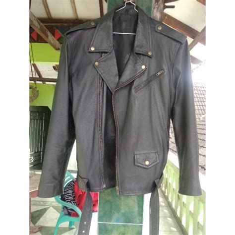 Jual Jacket Kulit Model Ramones Hitam Shopee Indonesia