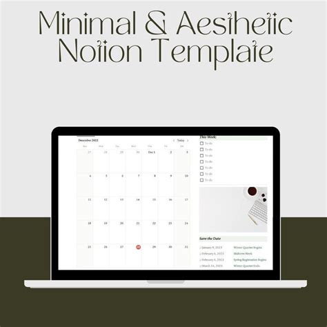 Minimal & Aesthetic Notion Template for Students - Etsy