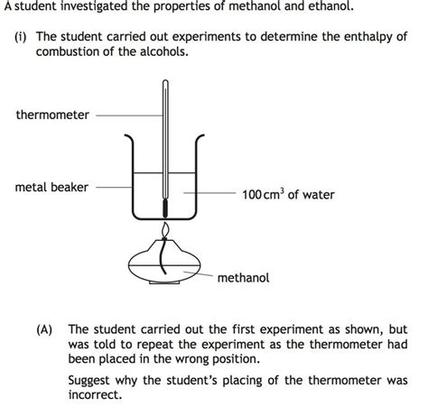 Exercise 3 5 Enthalpy Of Combustion Higher Chemistry Unit 3