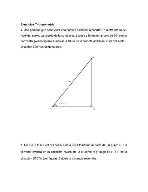 Tarea Ejercicios Trigonometr A Ejercicios Trigonometr A Una