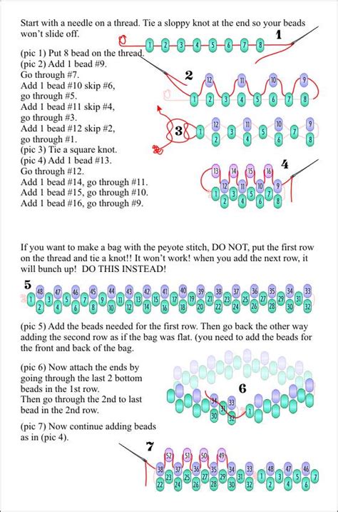 Instrucrions On How To Bead Peyote Stitch