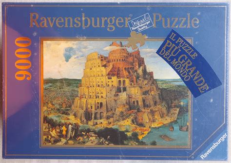 9000 Ravensburger The Tower Of Babel Bruegel Rare Puzzles