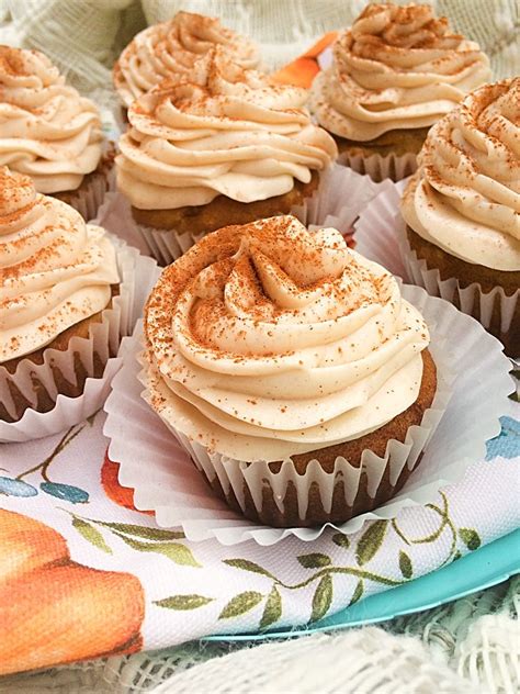 Pumpkin Spice Cupcakes With Cinnamon Cream Cheese Icing Shifting Roots