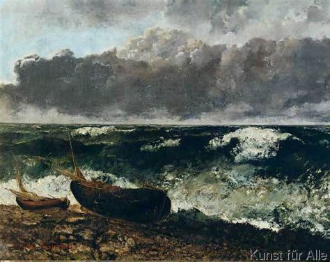 Gustave Courbet La Mer Orageuse La Vague Paesaggi Olio Su Tela