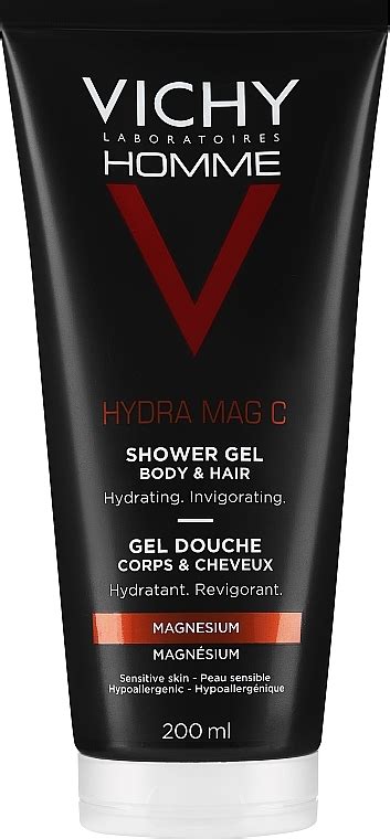 Vichy Homme Hydra Mag C Gel Douche Gel De Ducha Para Cuerpo Y Cabello