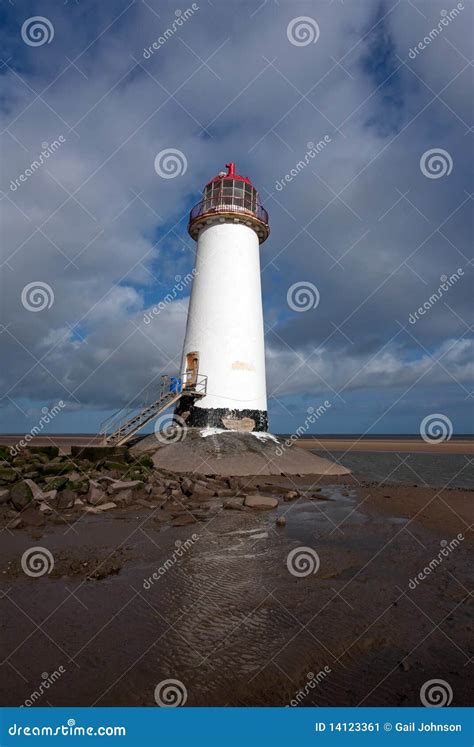 Lighthouse on Talacre Beach Stock Image - Image of beach, dunes: 14123361