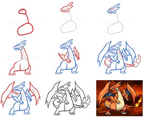 How To Draw Charizard Drawing Details Step By Step Drawing Photos