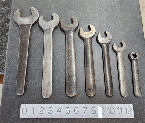 Antique Tools Wrenches VINTAGE Factory MACHINIST Lathe Wrench SET