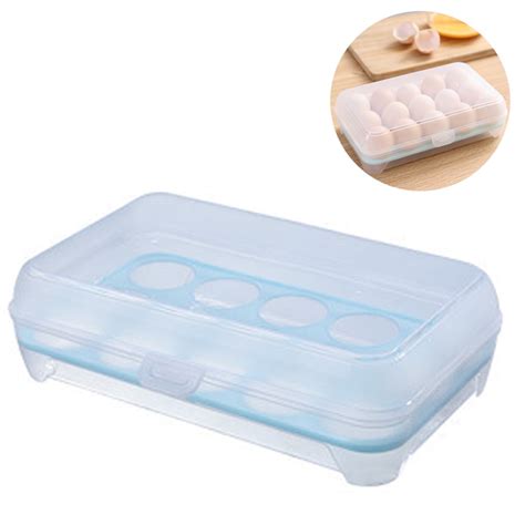 Fsyzx Plastic Egg Holder Deviled Egg Tray Carrier With Lid Portable Stackable Refrigerator Egg