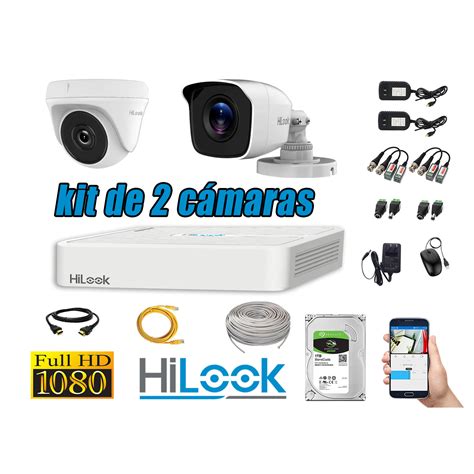 Ripley KIT 2 CÁMARA SEGURIDAD HILOOK RI B001 HL02 FH FULL HD