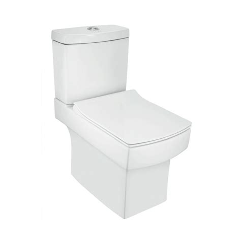 Jaquar Fonte Ceramic White Floor Mounted S Trap One Piece Toilet Seat