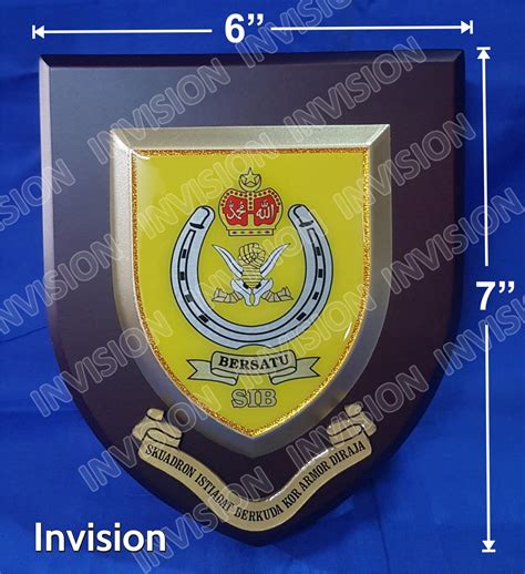 Rare Malaysian Army Unit Plaque Skuadron Istiadat Berkuda Kor Armor