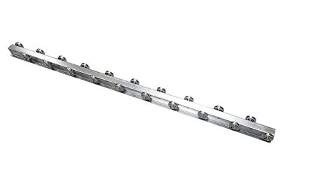 Galvanized Flow Rail 5 Steel Skate Wheels Conveyor Rail Staggered