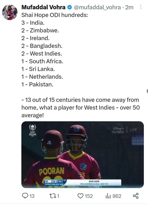 Mufaddal Vohra On Twitter Century By Nicholas Pooran In The World Cup