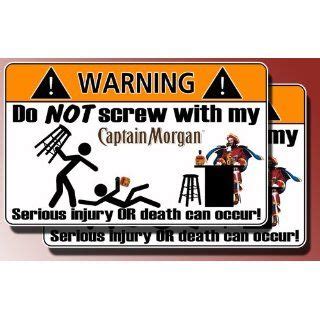 Funny Captain Morgan Warning sticker Rum decal on PopScreen