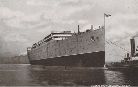 The Beautiful Launch Of The Ship Beautiful Rms Aquitania R