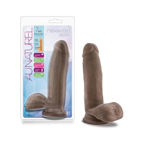 Blush Novelties Au Naturel Sensa Feel Dildo Brown Fantasy Gifts