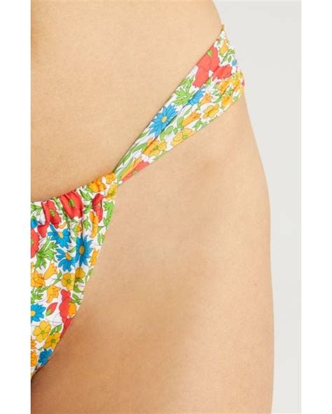 Montce X Liberty London Sandra Floral Print Bikini Bottoms In Blue Lyst