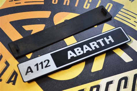 Scritta Autobianchi A Abarth Grigio Senza Fregio