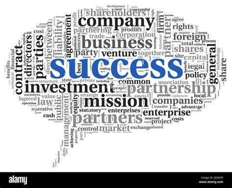 Success concept related words in tag cloud isolated on white Stock ...