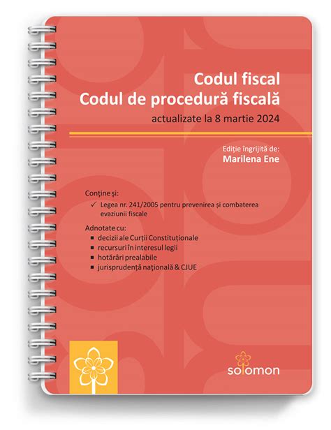 Codul Fiscal Codul De Procedur Fiscal Actualizate La Martie