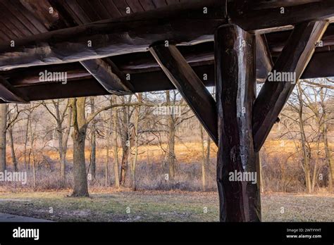 Rustic Picnic Shelter Build In The 1930s By The Ccc In Pilot Knob State