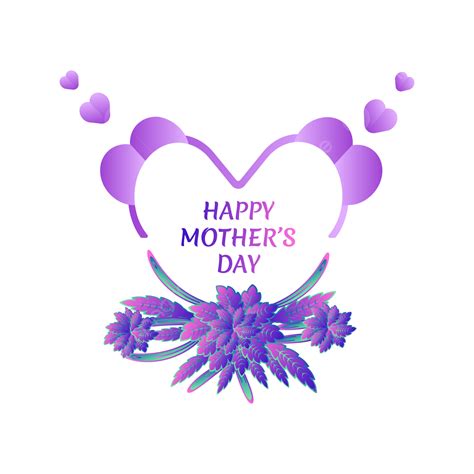 Happy Mother Day Vector With Love And Flower Frame Day Mother Happy