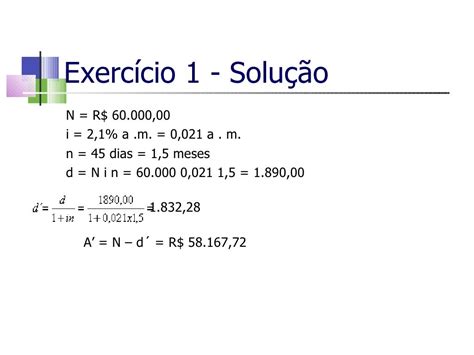 matematica financeira desconto simples