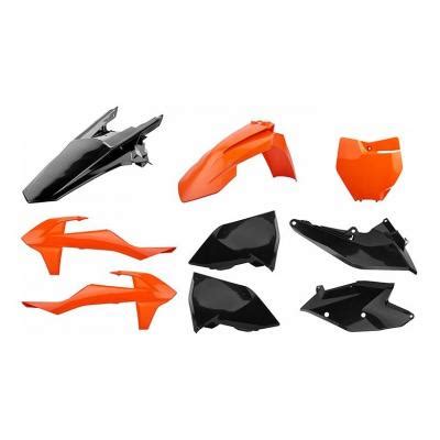 Kit Plastique Complet Acerbis KTM 125 SX 16 18 Noir Orange Brillant