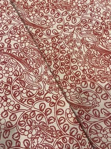 Handmade Kalamkari Cotton Running Fabric Using Natural Vegetable Dyes