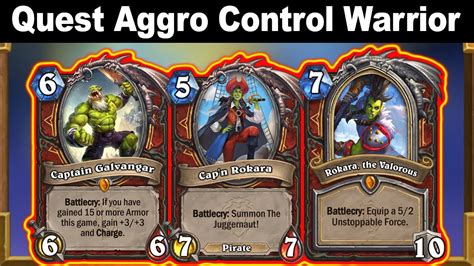 Winrate Quest Aggro Control Warrior Double Identity Deck Voyage To