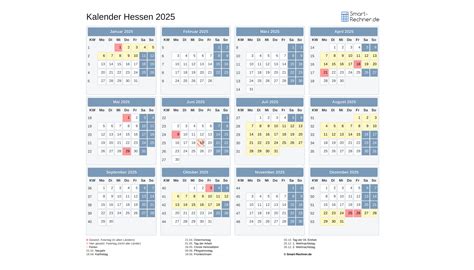 Kalender Hessen Mit Ferien Und Feiertagen