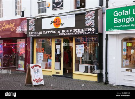 High Street Bangor Gwynedd North Wales Uk Tattoo And Body Piercing