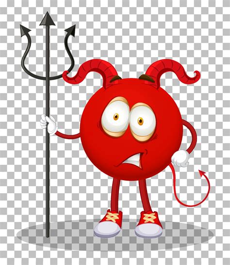 Red Devil Character With Facial Expression Isolated 3188995 Vector Art At Vecteezy