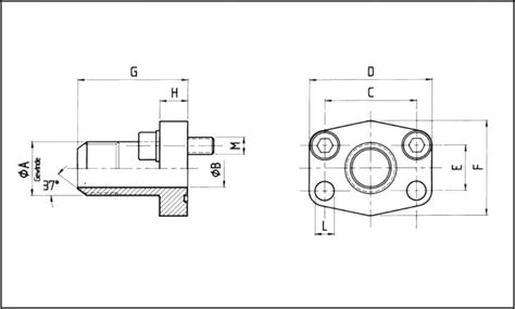 Sae Au Engewindeflansch Jic Sae Iso Brw Fluidtechnik