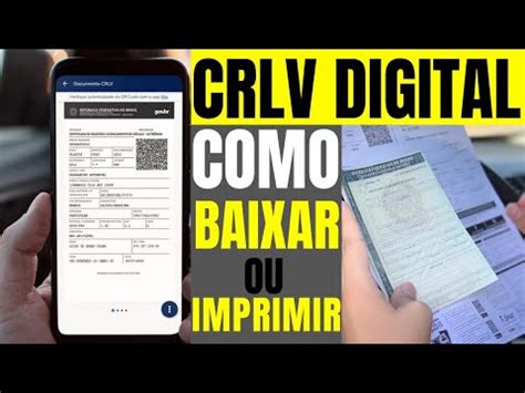 Como Baixar Ou Imprimir Crlv Digital Pelo Celular Ou Computador Youtube